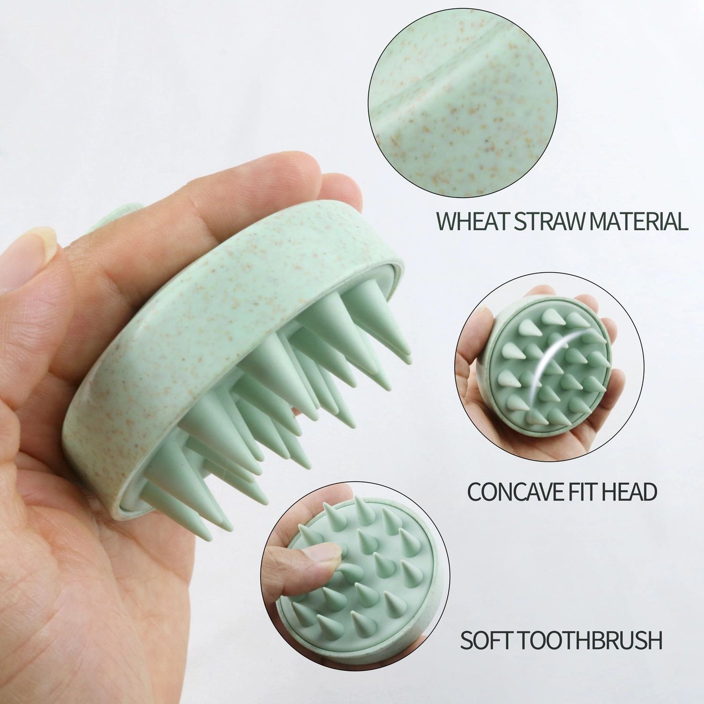 Soft Bamboo Stimulating scalp brush