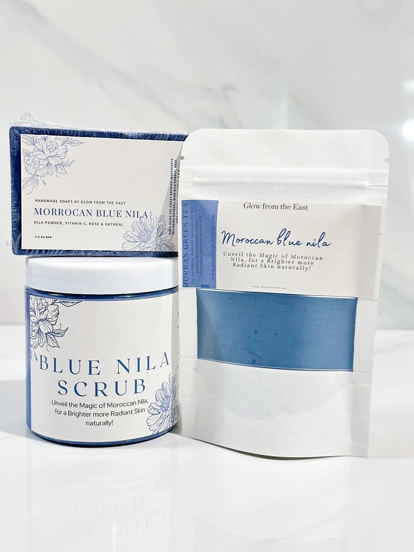 Moroccan blue nila powder for facemask