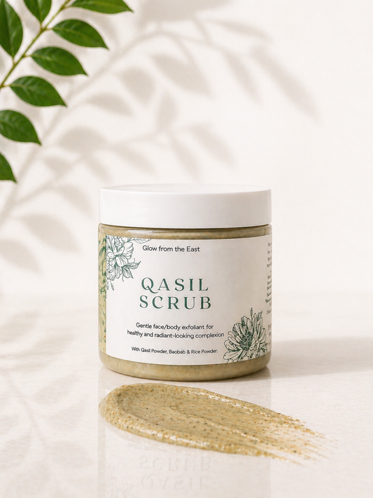 Qasil and Moroccan Sidr Scrub with Rice Powder & Baobab Oil