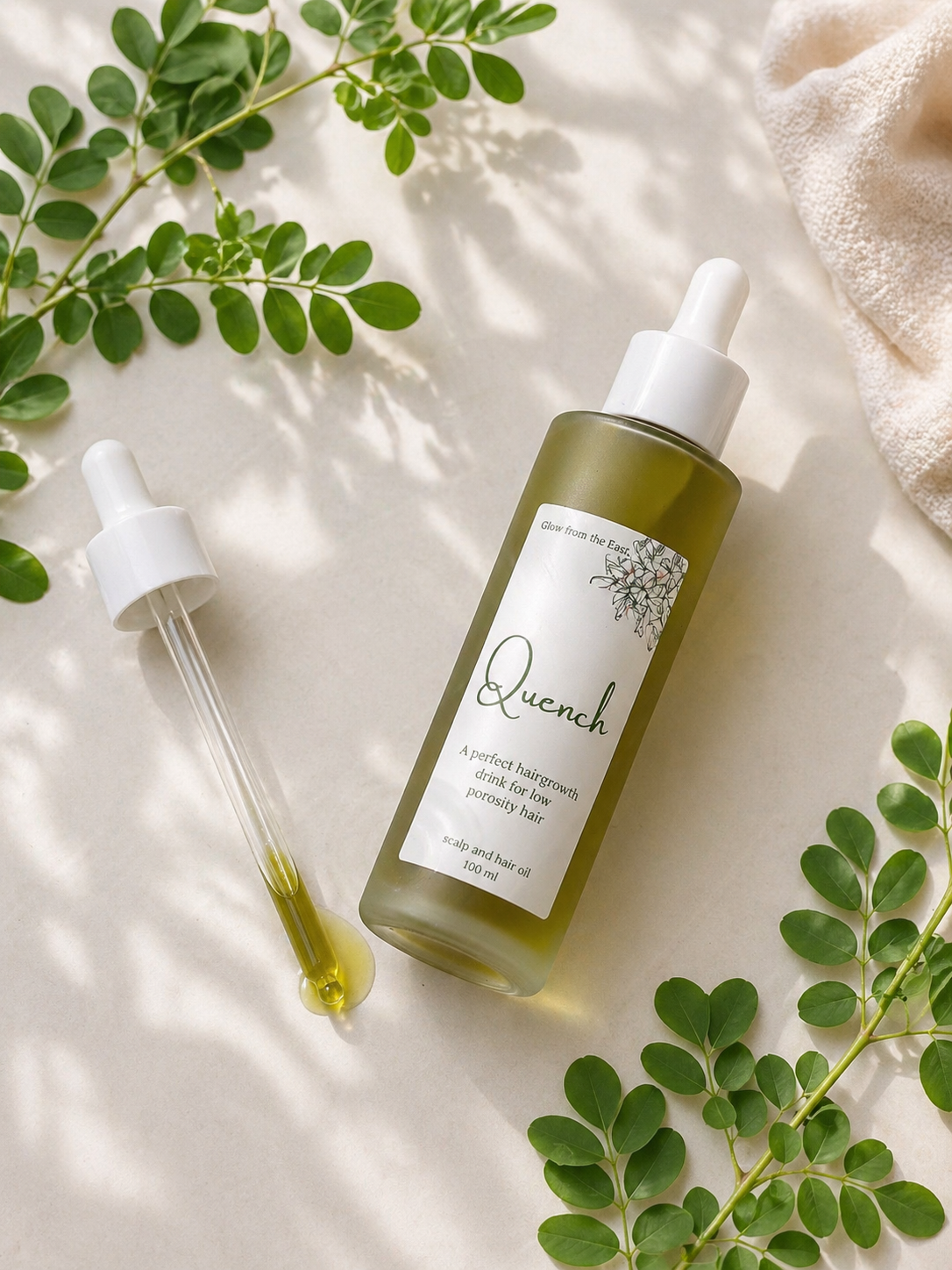 Quench hair growth oil