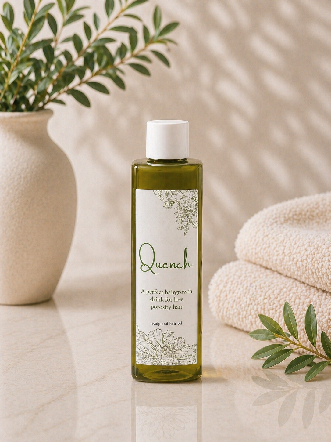 Quench hair growth oil