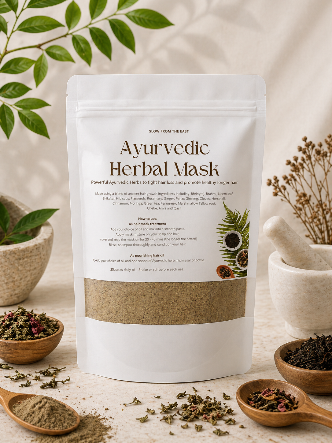 Ayurvedic herbal hair mask