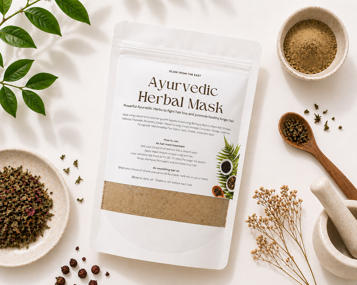 Ayurvedic herbal hair mask